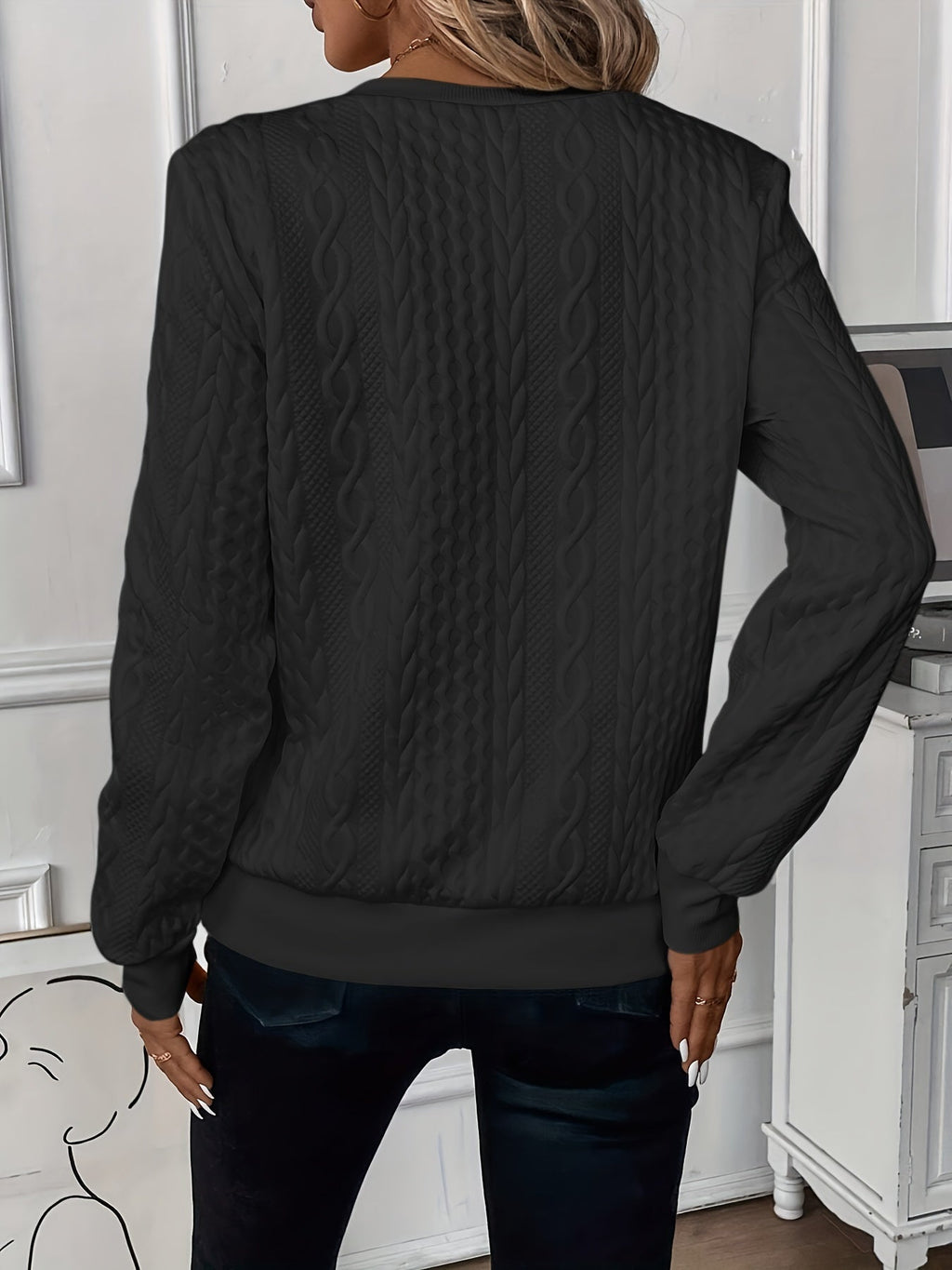 Karolina – Strukturierter Strickpullover mit Reißverschluss-Detail für Damen
