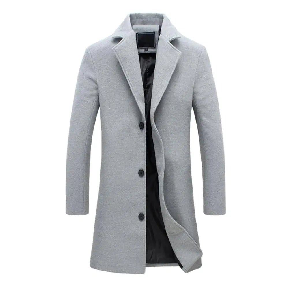 Eleganter Herren-Wintermantel mit taillierter Passform und Knopfleiste - J&B - 4 - Annoboutique