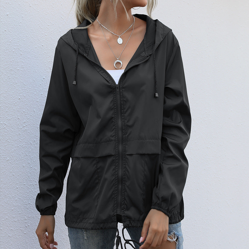 Modische Damenjacke mit Kapuze und lockerer Silhouette - J&B - 1 - Annoboutique