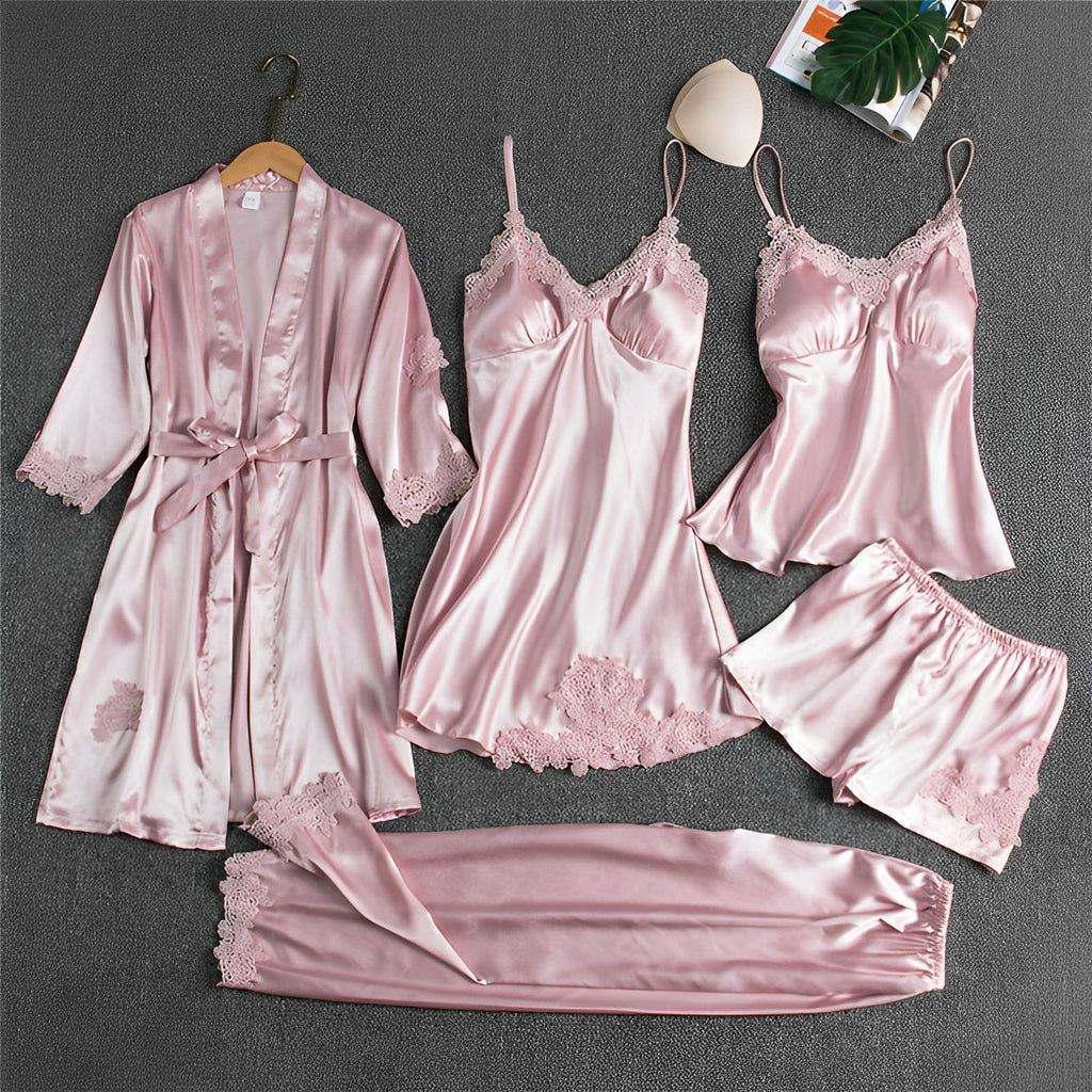 Sofia – Satin Schlaf- & Lounge Set für Damen