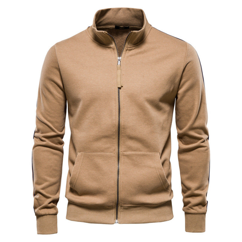 Ethan – Minimalistische Herren Zip-Sweatjacke mit Stehkragen