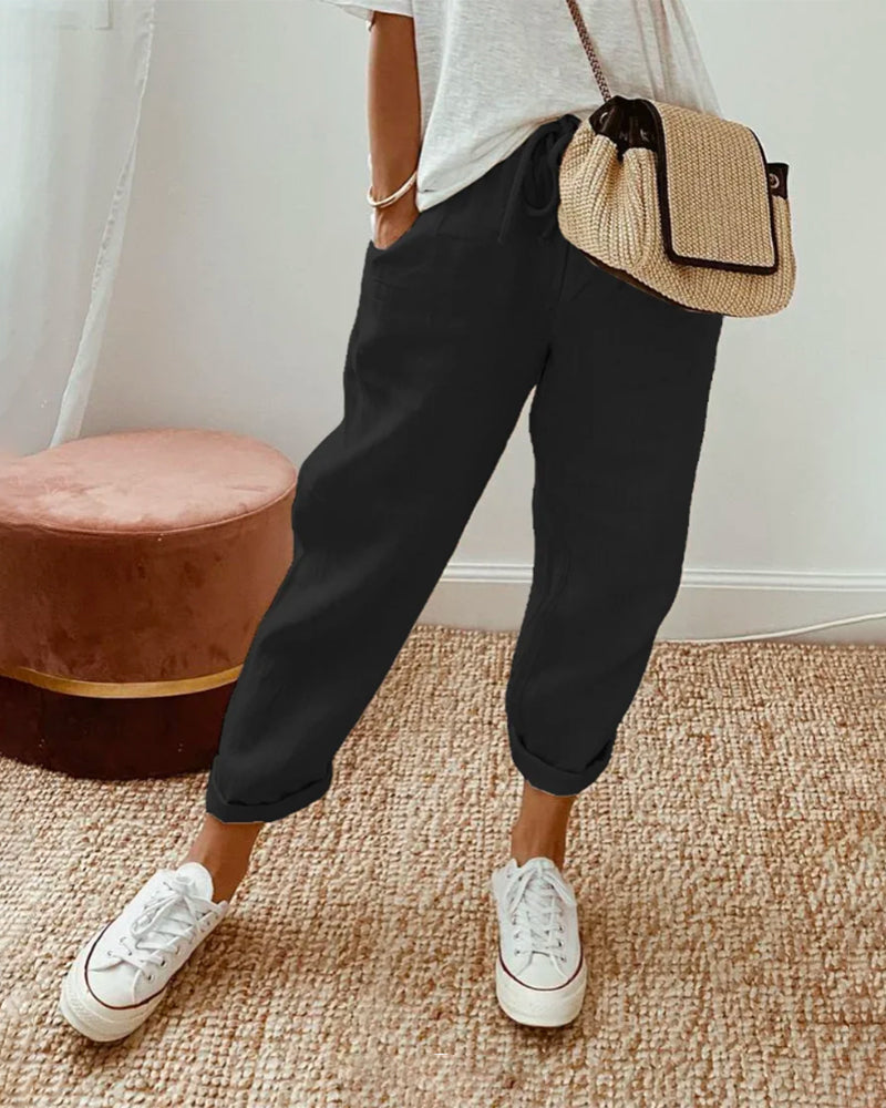 Mila – Lässige Damen Hose mit Tunnelzug