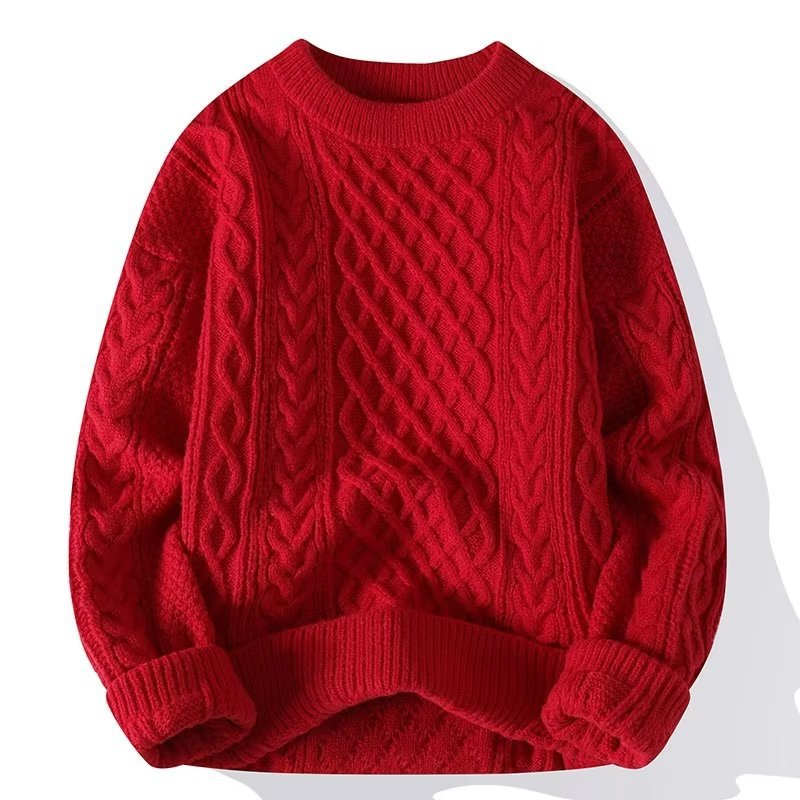 Lena - Damen wollen  Strickpullover mit Zopfmuster