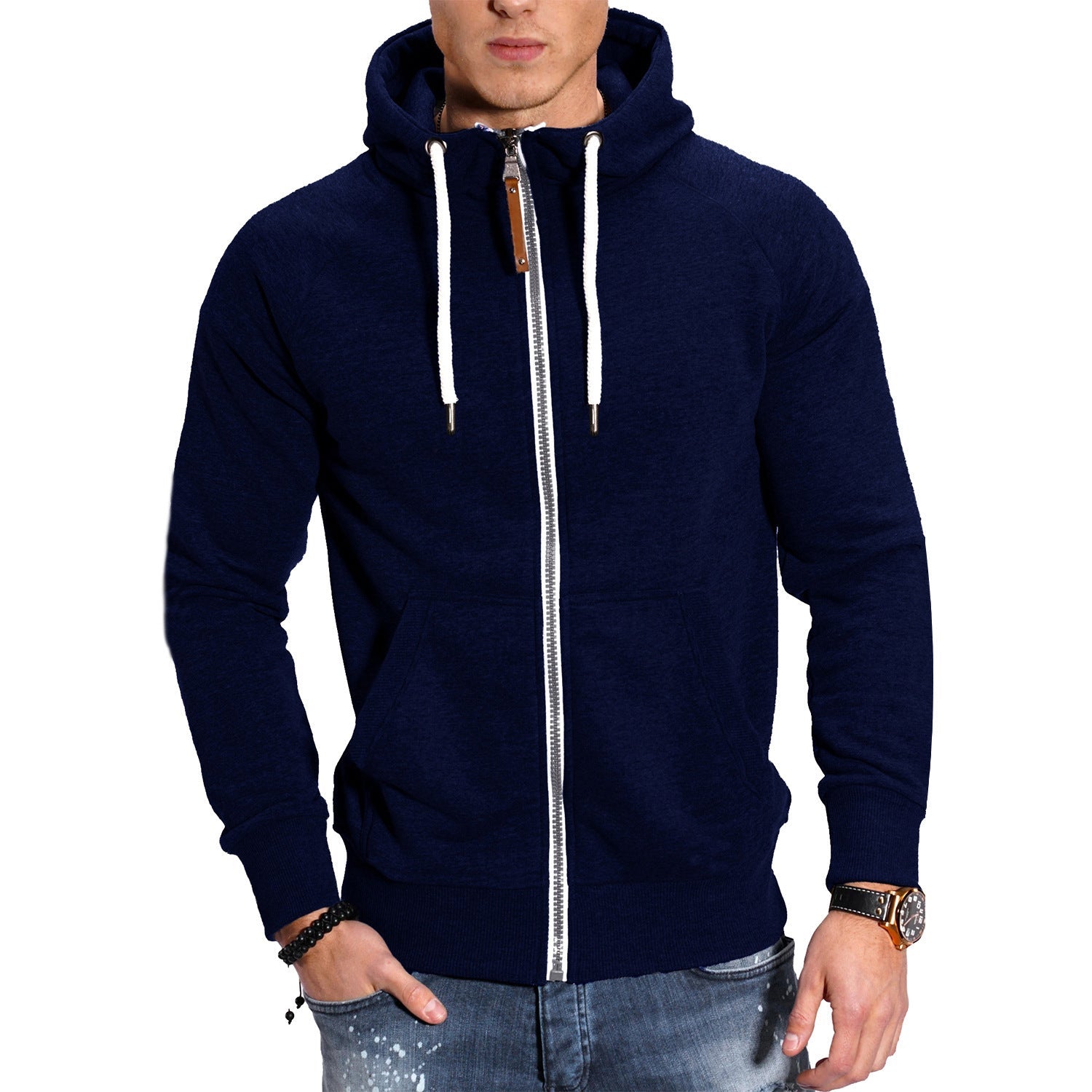 Liam – Sportliche Herren Zip-Hoodie mit Kapuze