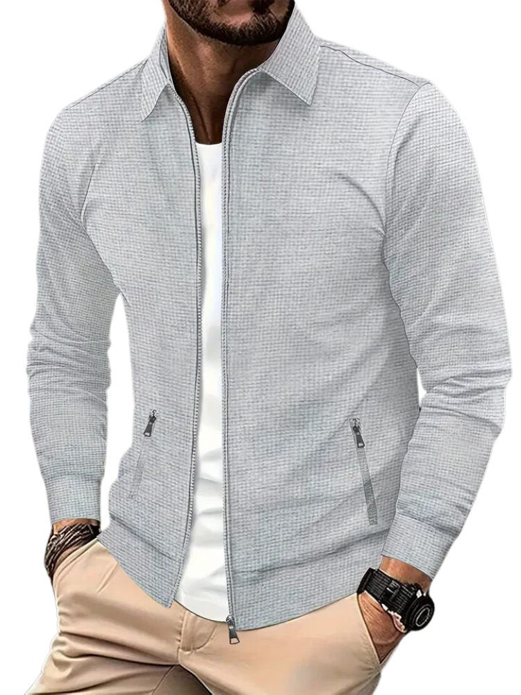 Elian – Herrenjacke mit Reißverschluss und Hemdkragen