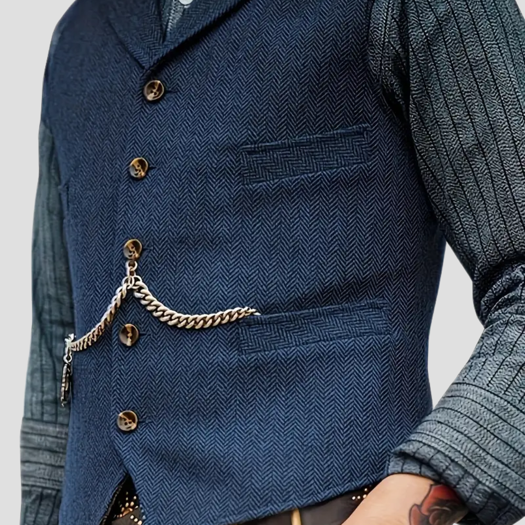Javier – Klassische Herren-Wollweste im Tailored-Look