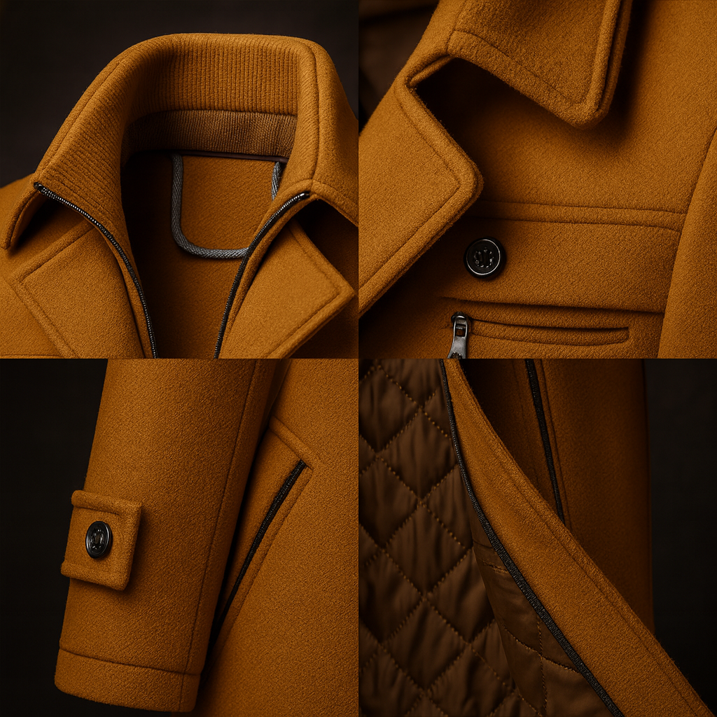 Edward – Eleganter Herrenmantel mit Integriertem Innenlayer