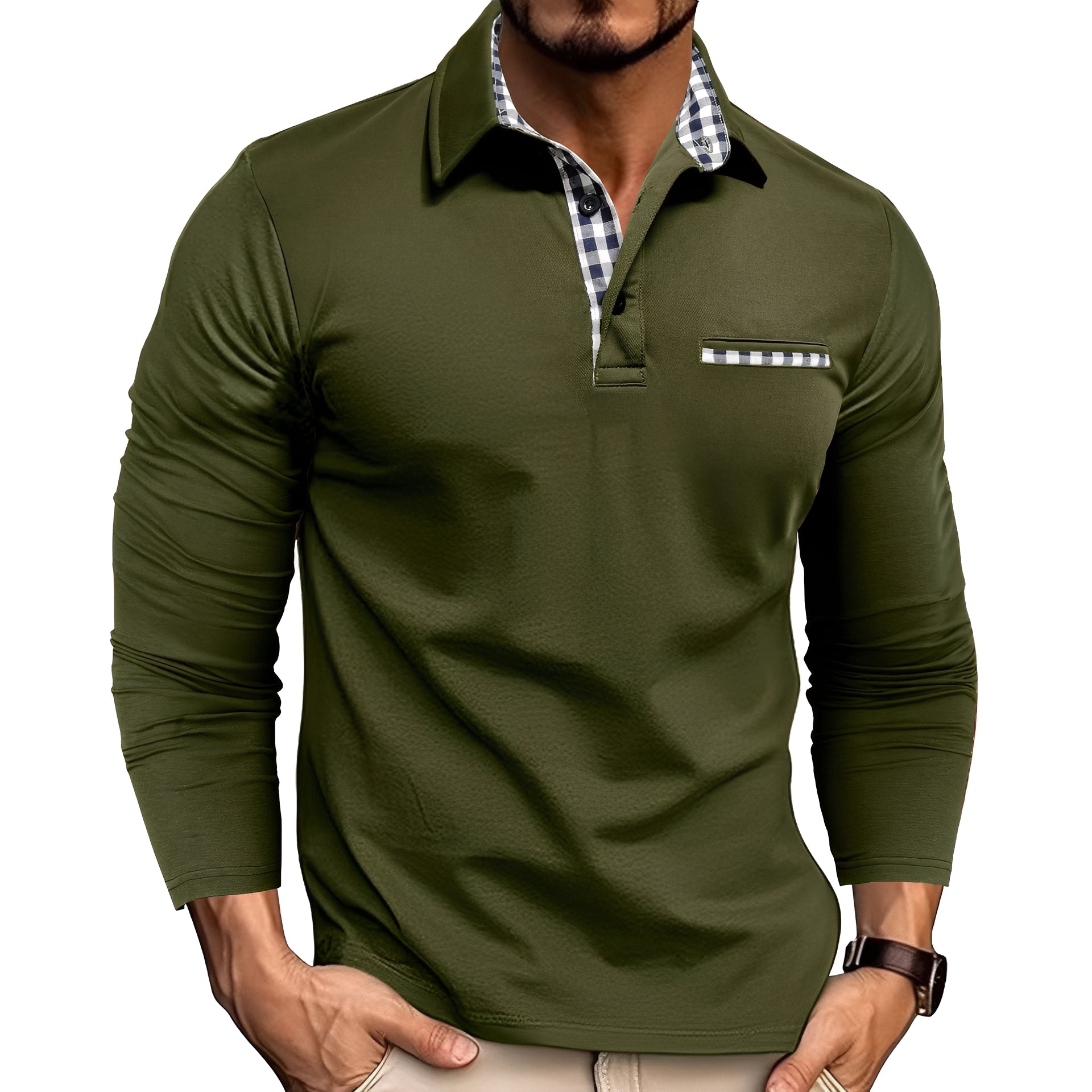 Mason – Modernes Karodetail-Poloshirt Herren