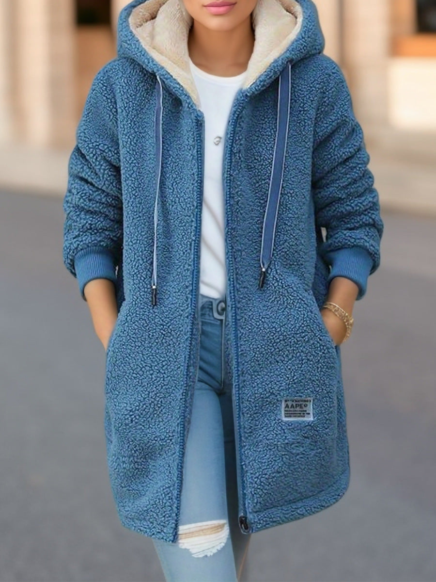 Emma – Kuschelige Fleecejacke mit Kapuze für Damen