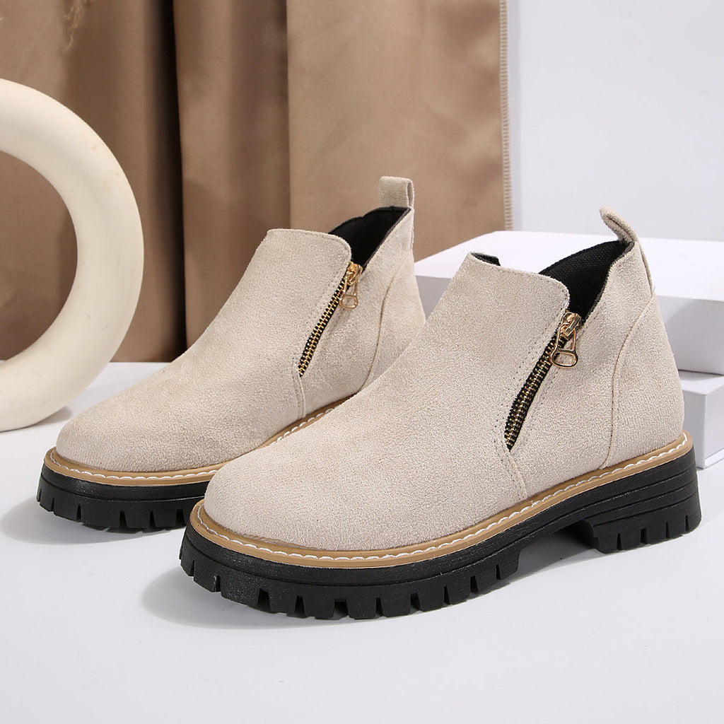 Lena – Robuste Zip-Chelsea-Stiefeletten Damen