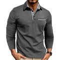 Luca - Langarmshirt für Herren mit Kontrastkragen und Brusttasche