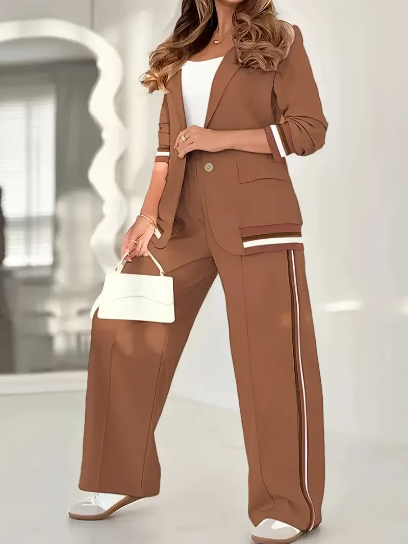 Damen Blazer- und Hosen-Set mit sportlichem Stil - J&B - 8 - Annoboutique