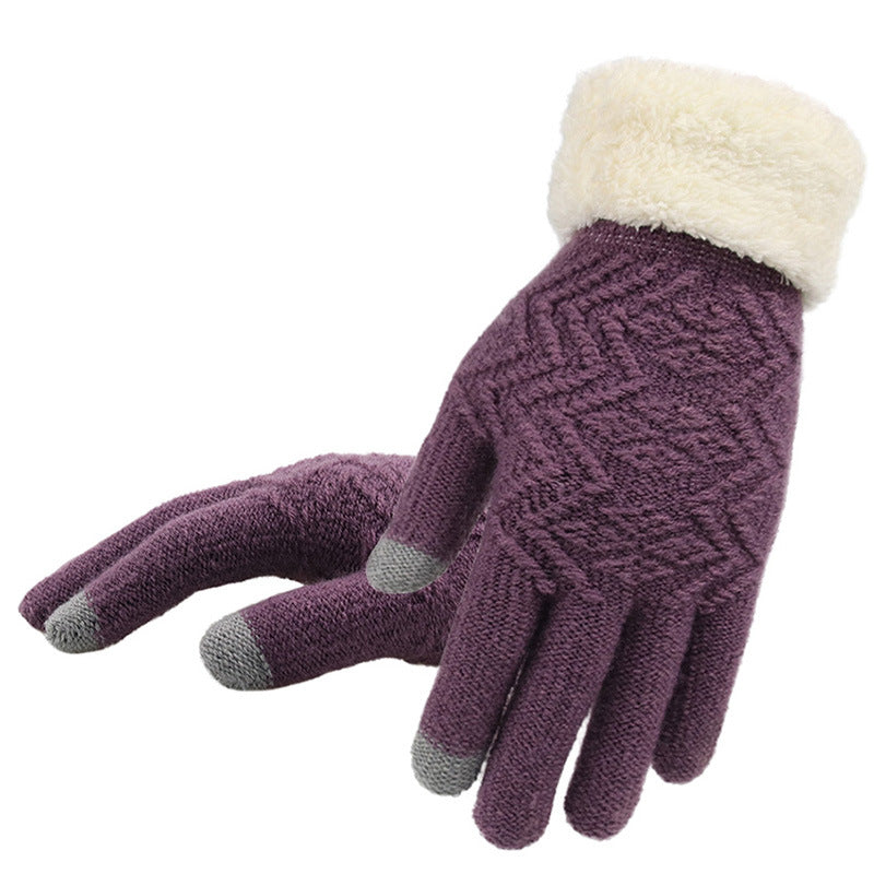 Luna – Warme Strickhandschuhe mit Fleecefutter für Damen