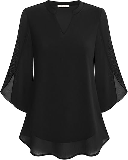 Sophie – Damen Fließende Bluse mit V-Ausschnitt