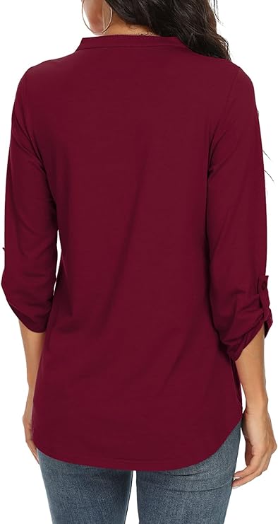 Sophie – Damen Fließende Bluse mit V-Ausschnitt