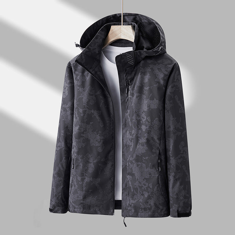 Damen Windjacke mit Kapuze in floralem Stil - J&B - 3 - Annoboutique