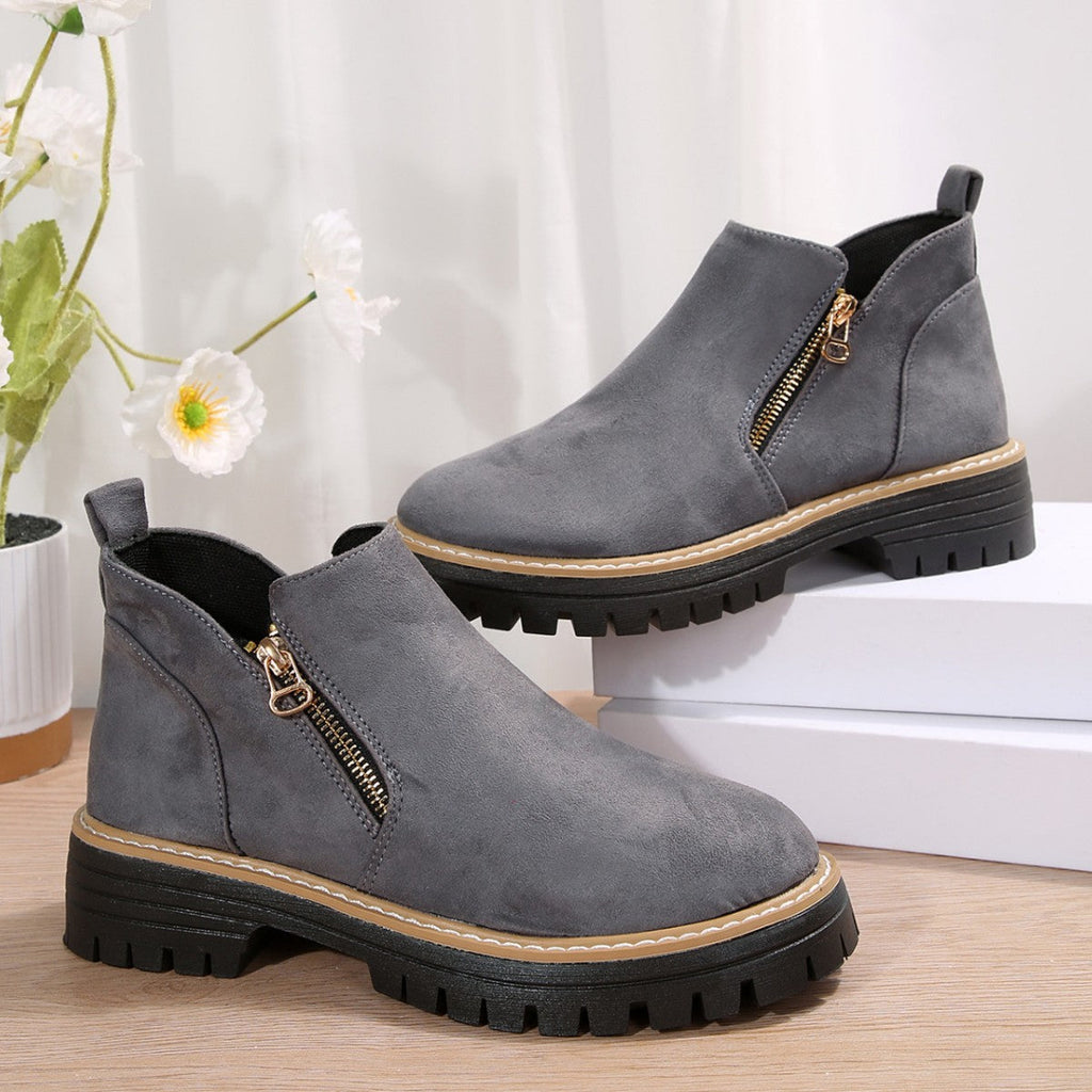 Lena – Robuste Zip-Chelsea-Stiefeletten Damen