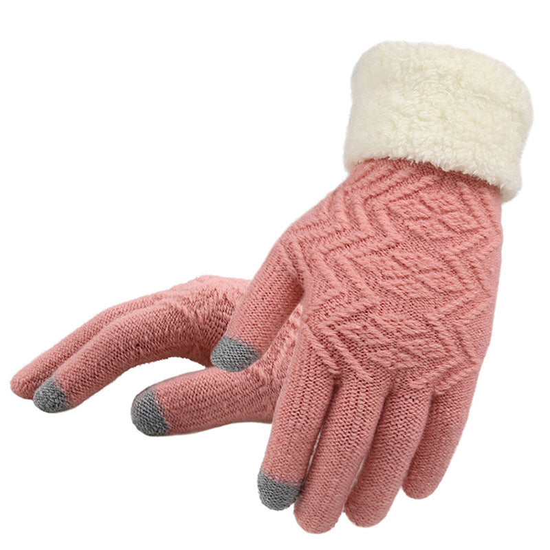 Luna – Warme Strickhandschuhe mit Fleecefutter für Damen