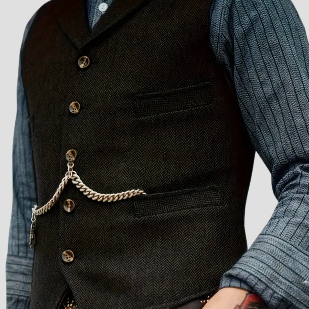 Javier – Klassische Herren-Wollweste im Tailored-Look