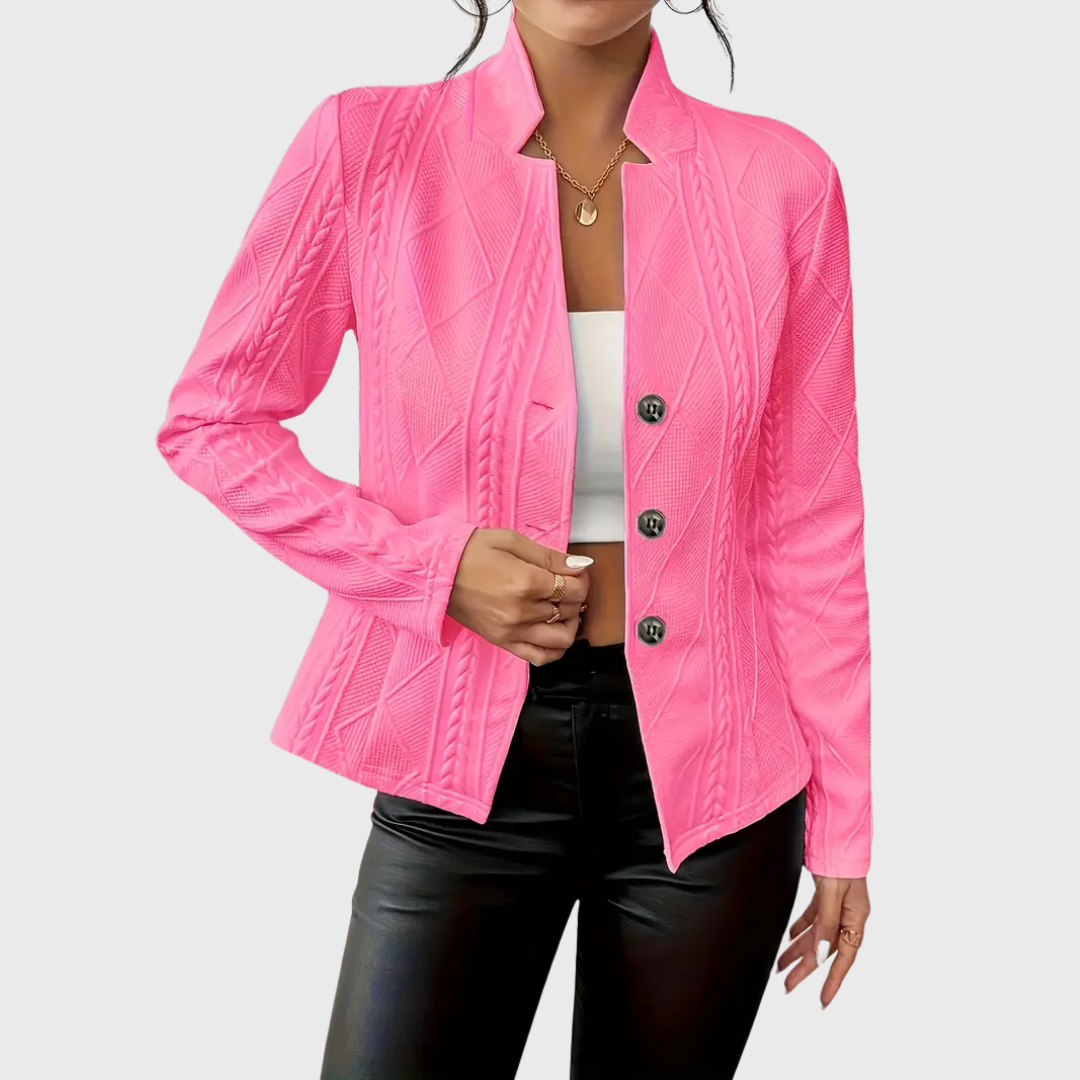 Sofía – Stilvolle Strick Damenjacke mit Knopfleiste