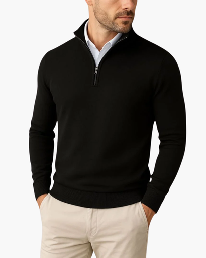 Henry – Moderner Feinstrick Herren Troyer Pullover