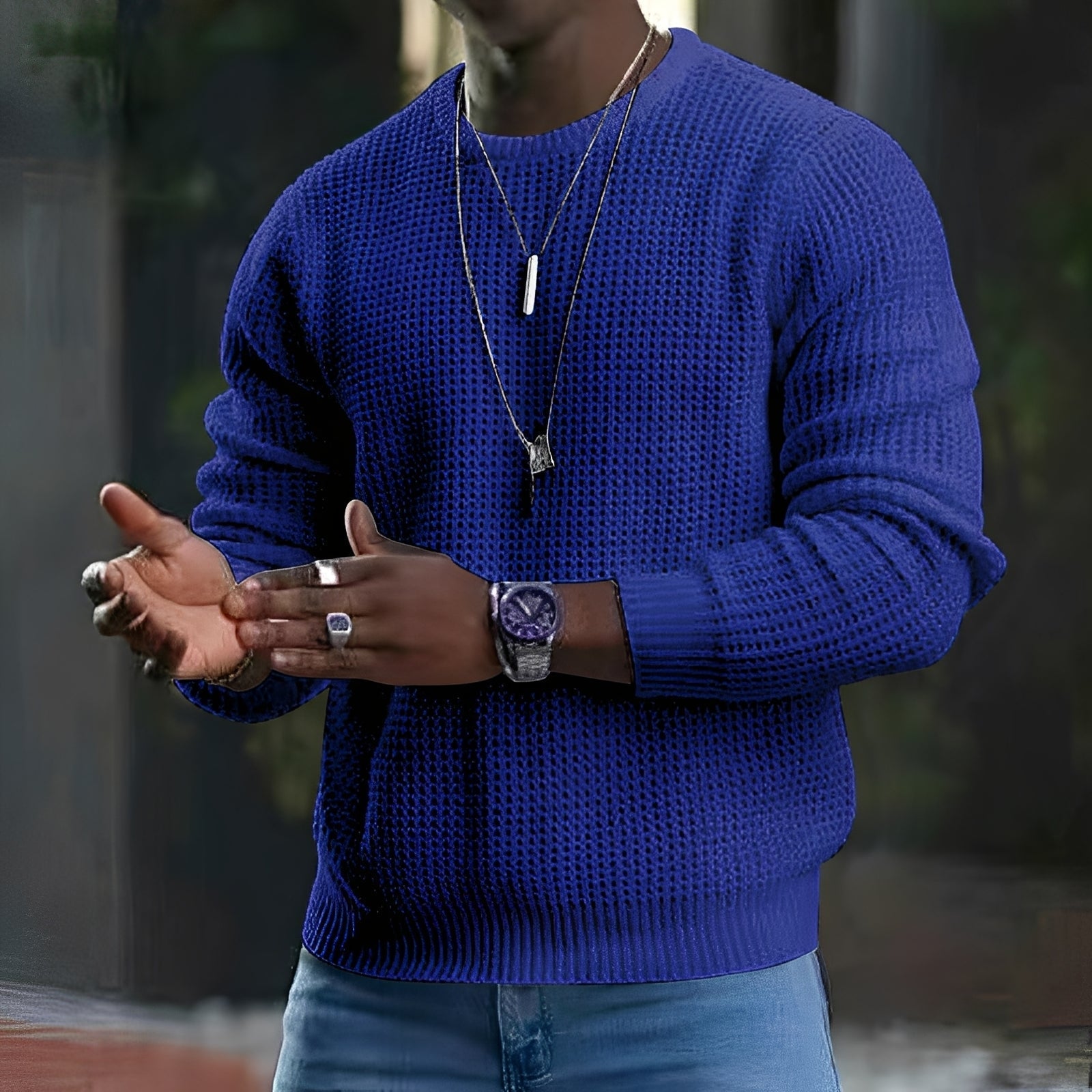 Lennart – Strickpullover mit Strukturmuster für Herren
