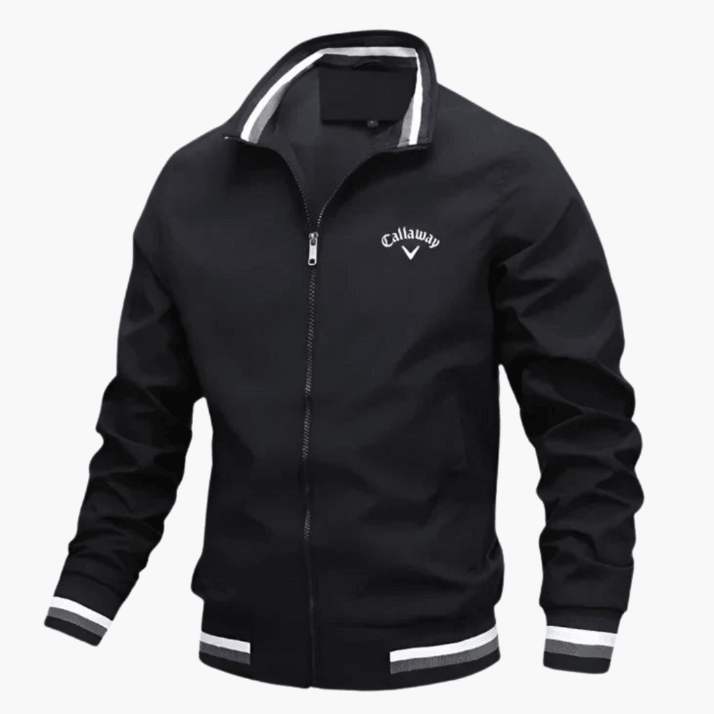 Ben – Herren Collegejacke mit Reißverschluss und Streifendetails