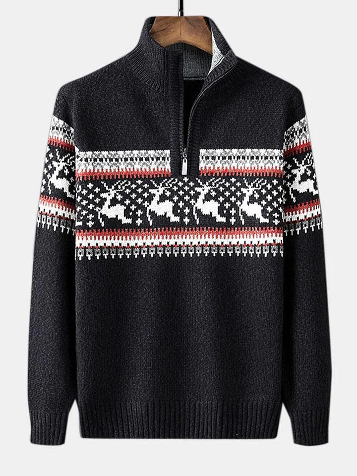 Felix - Herren Strickpullover mit Wintermuster