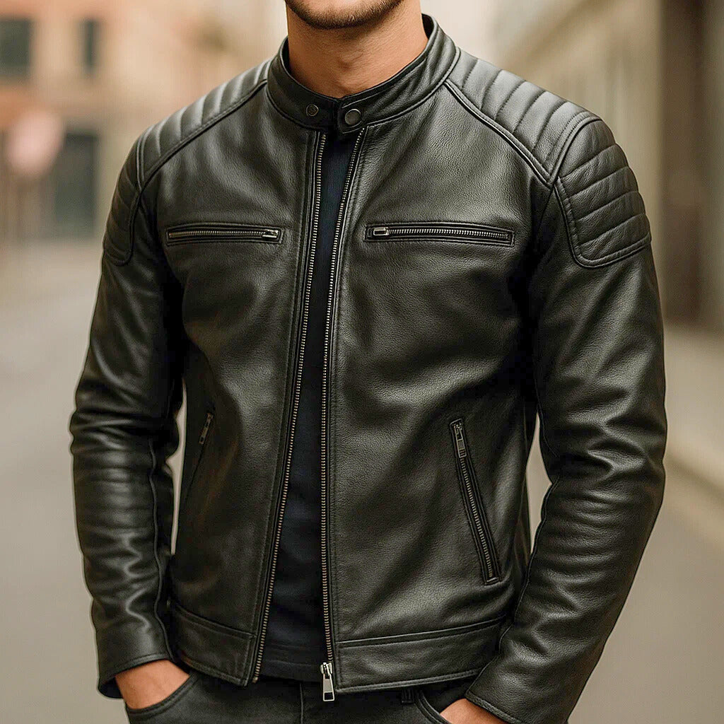 Marek – Biker-inspirierte Lederjacke Herren