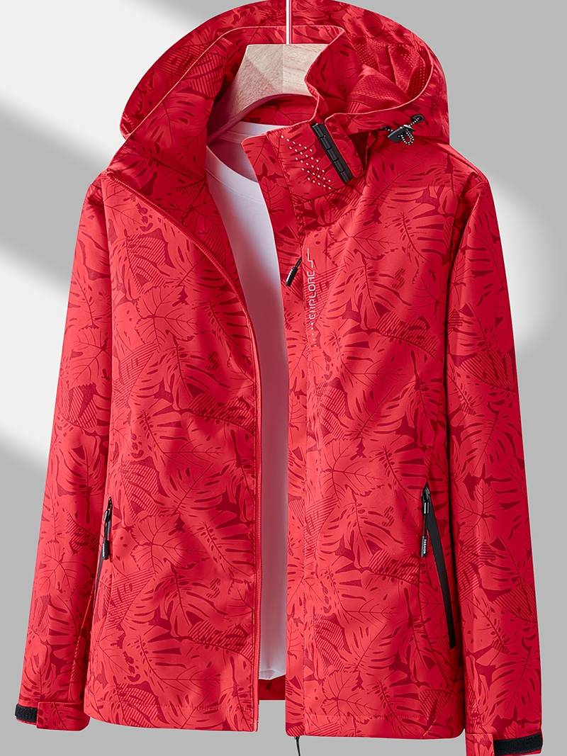 Laura – Damen Windjacke mit Kapuze und Musterdesign