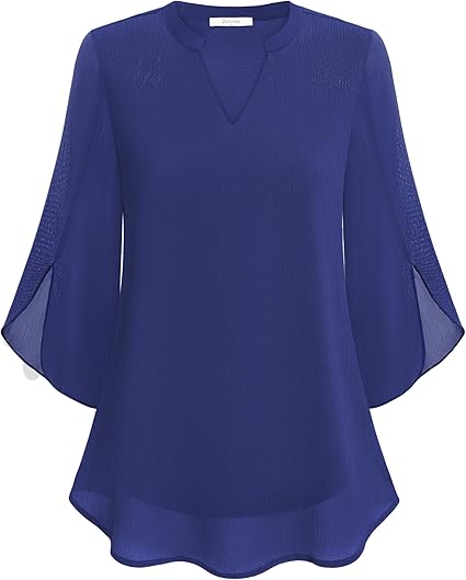 Sophie – Damen Fließende Bluse mit V-Ausschnitt