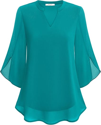 Sophie – Damen Fließende Bluse mit V-Ausschnitt