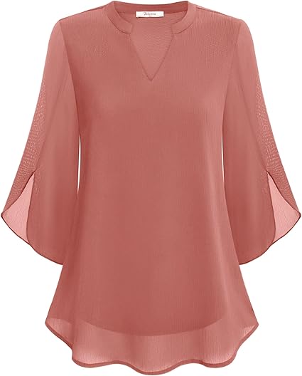 Sophie – Damen Fließende Bluse mit V-Ausschnitt