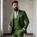 Eleganter Slim Fit Herren Dreiteiler Anzug