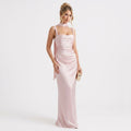 Evening Dress Women Satin Look Flattering Fit - Image 1