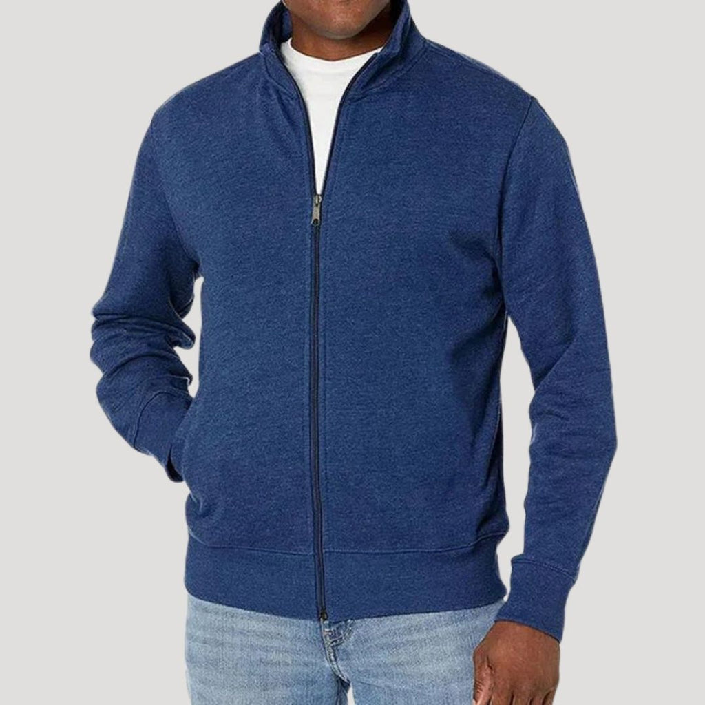 Moderne Herrenjacke mit Reißverschluss und Stehkragen - J&B - 3 - Annoboutique
