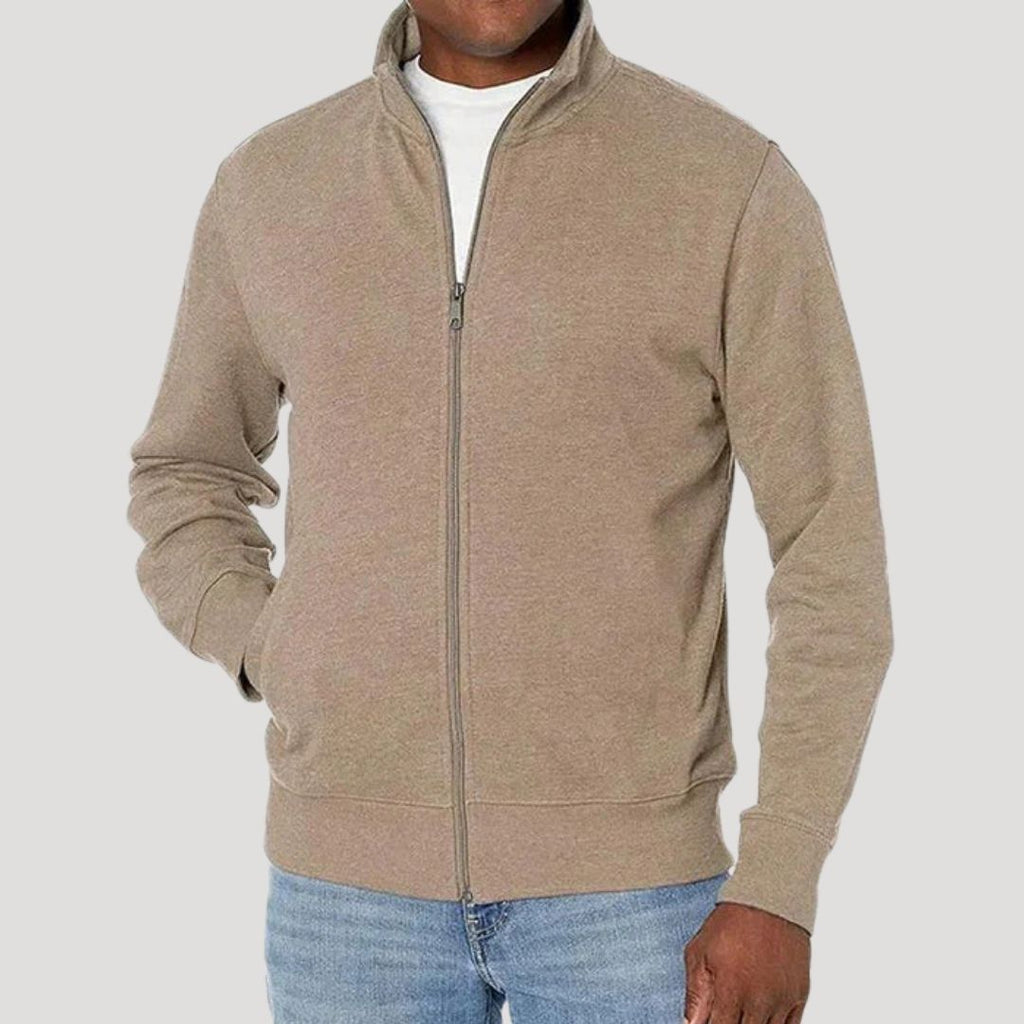 Moderne Herrenjacke mit Reißverschluss und Stehkragen - J&B - 4 - Annoboutique