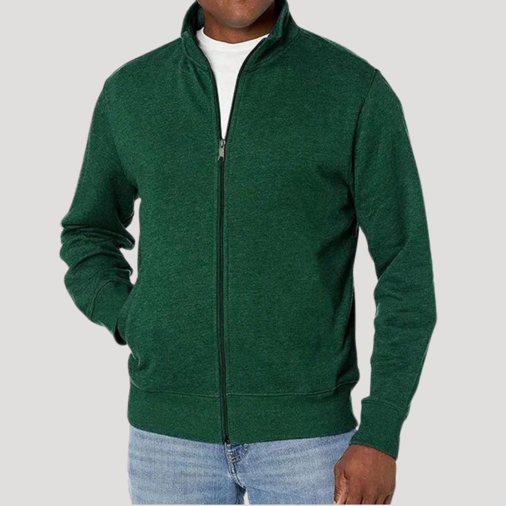 Moderne Herrenjacke mit Reißverschluss und Stehkragen - J&B - 5 - Annoboutique