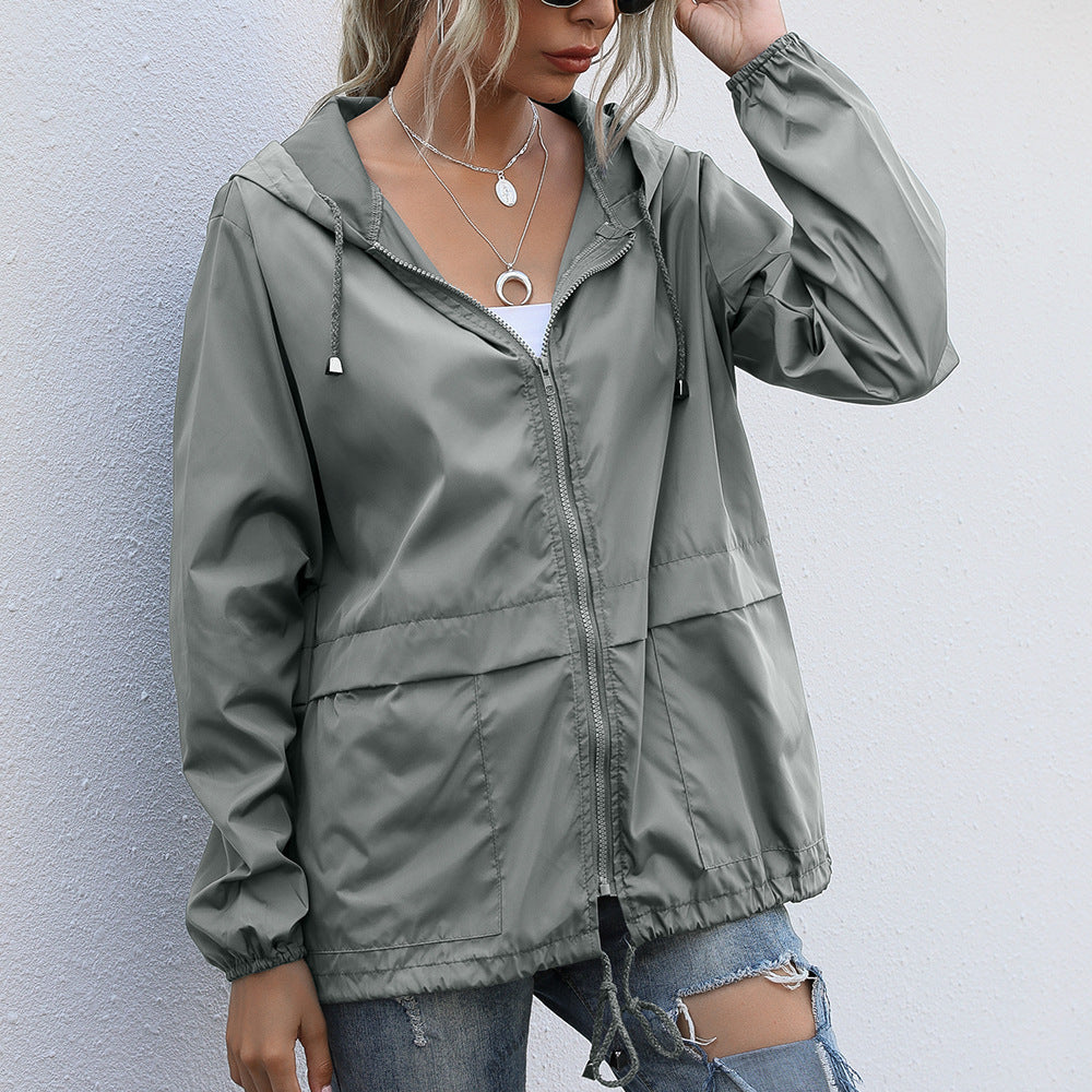 Modische Damenjacke mit Kapuze und lockerer Silhouette - J&B - 3 - Annoboutique