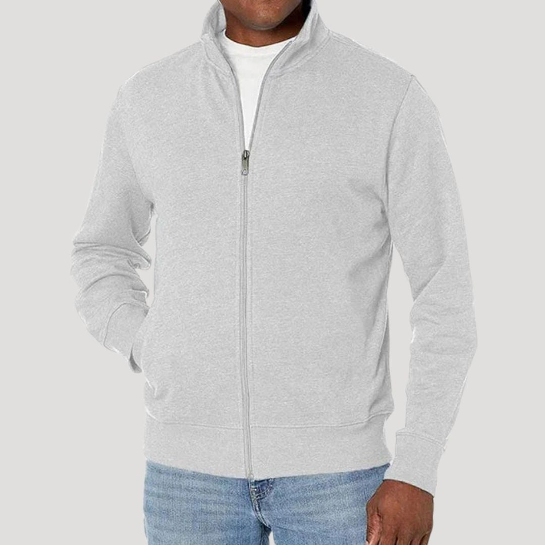 Moderne Herrenjacke mit Reißverschluss und Stehkragen - J&B - 6 - Annoboutique