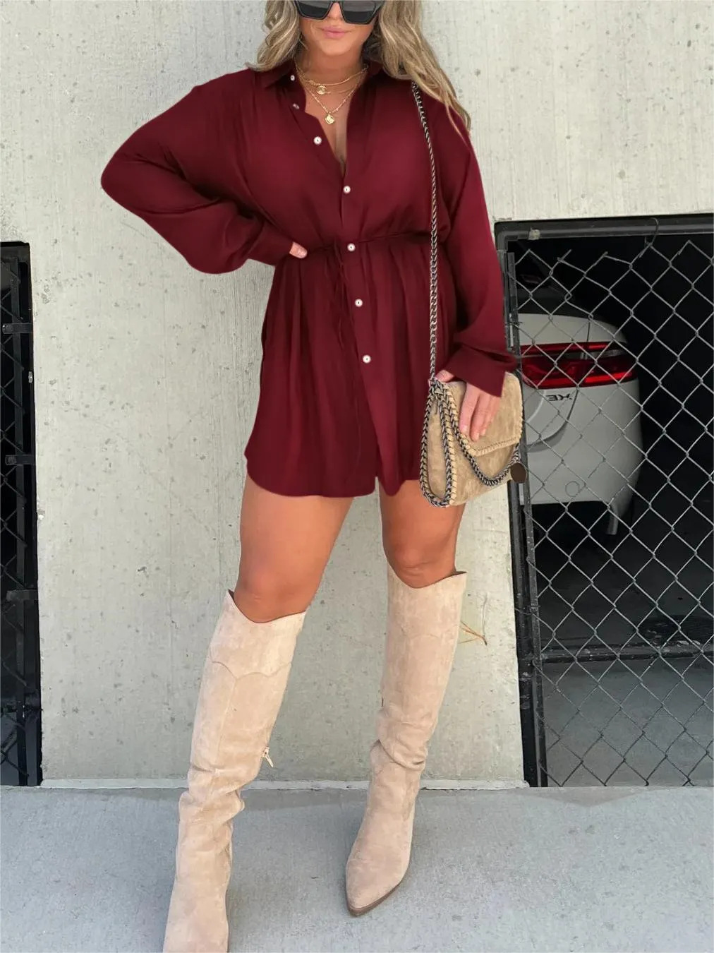 Amelia – Modernes Hemdblusenkleid für Damen
