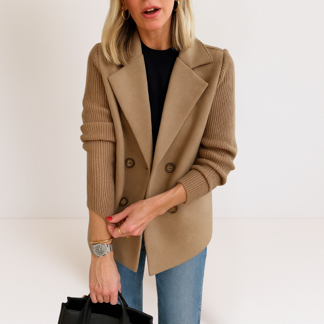 Ewa – Strickblazer mit Knopfleiste