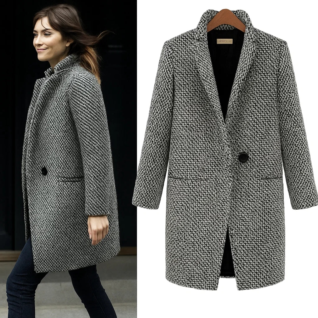 Isla – Eleganter Struktur-Mantel für Damen