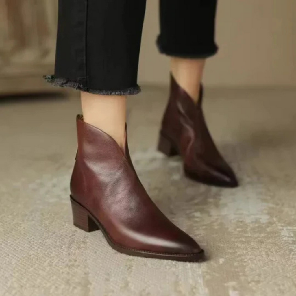 Laura – Klassische Damenstiefeletten mit Blockabsatz