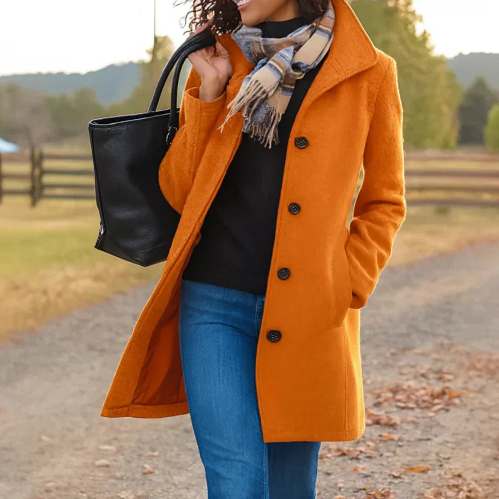 Hazel – Eleganter Wollmantel für Damen