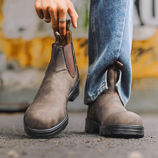 Damian - Herren Chelsea-Boots mit elastischen Einsätzen und Gummisohle