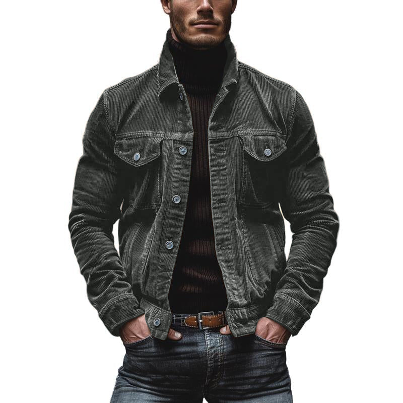 Rafael - Herren Cordjacke mit Knopfleiste