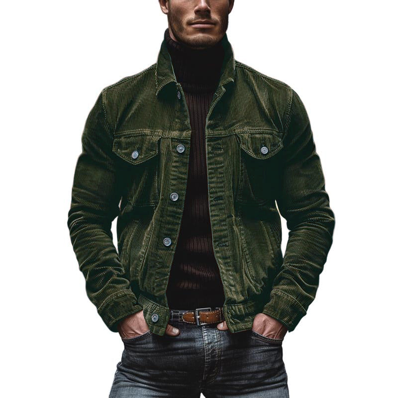 Rafael - Herren Cordjacke mit Knopfleiste
