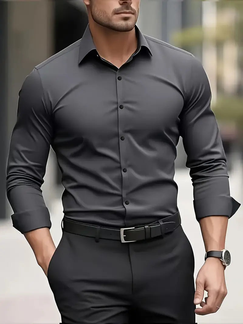 Luca – Klassisches Business Hemd Herren Langarm