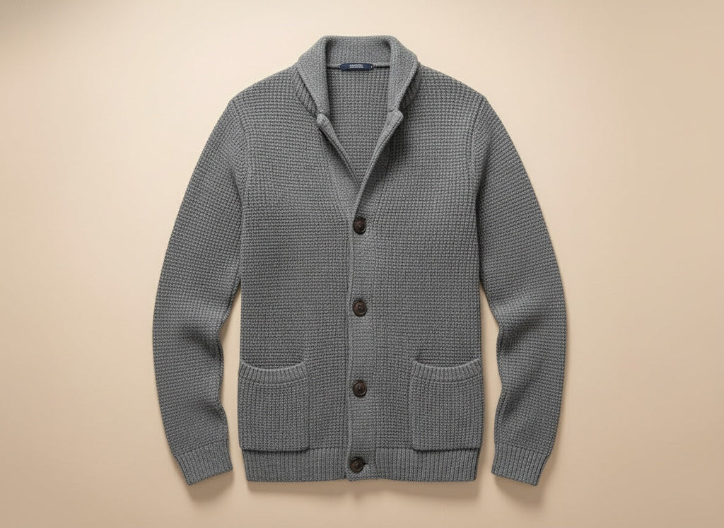 Marek – Strick-Cardigan mit Schalkragen im klassischen Winter-Look für Herren
